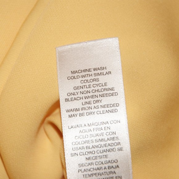 WHBM Maize Yellow Layered Split-Back Blouse sz 4 - Picture 9 of 13
